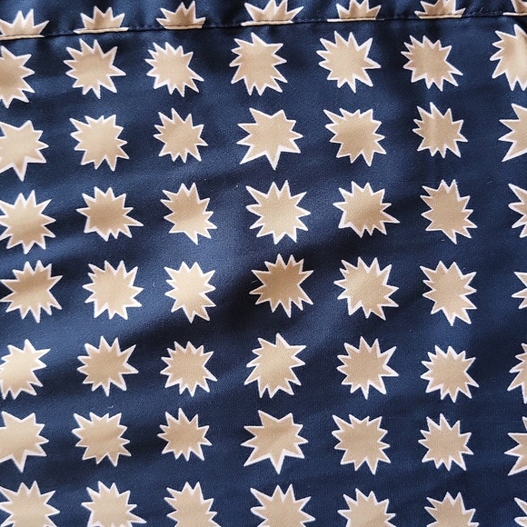 Boden Harriet Printed Bishop Sleeve Matte Satin Blouse Sz2 - Picture 7 of 9